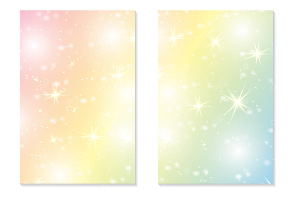 پس‌زمینه رنگین‌کمانی تک‌شاخ آسمان هولوگرافیک در رنگ‌های پاستلی پترن پری‌دریایی روشن در رنگ‌های شاهزاده‌خانم تصویرسازی وکتور فانتزی تک‌شاخ با طیف رنگین و مش‌رنگین.