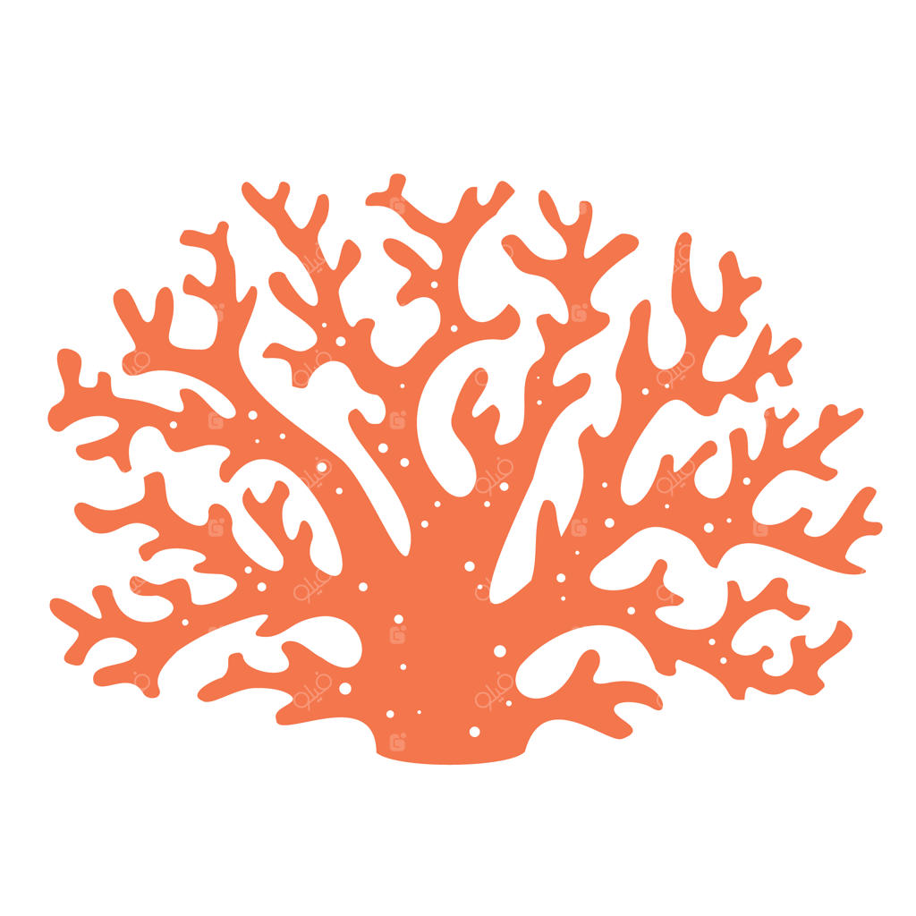 تصویرسازی وکتور آیکون صخره‌های مرجانی و طبیعت زیر آب