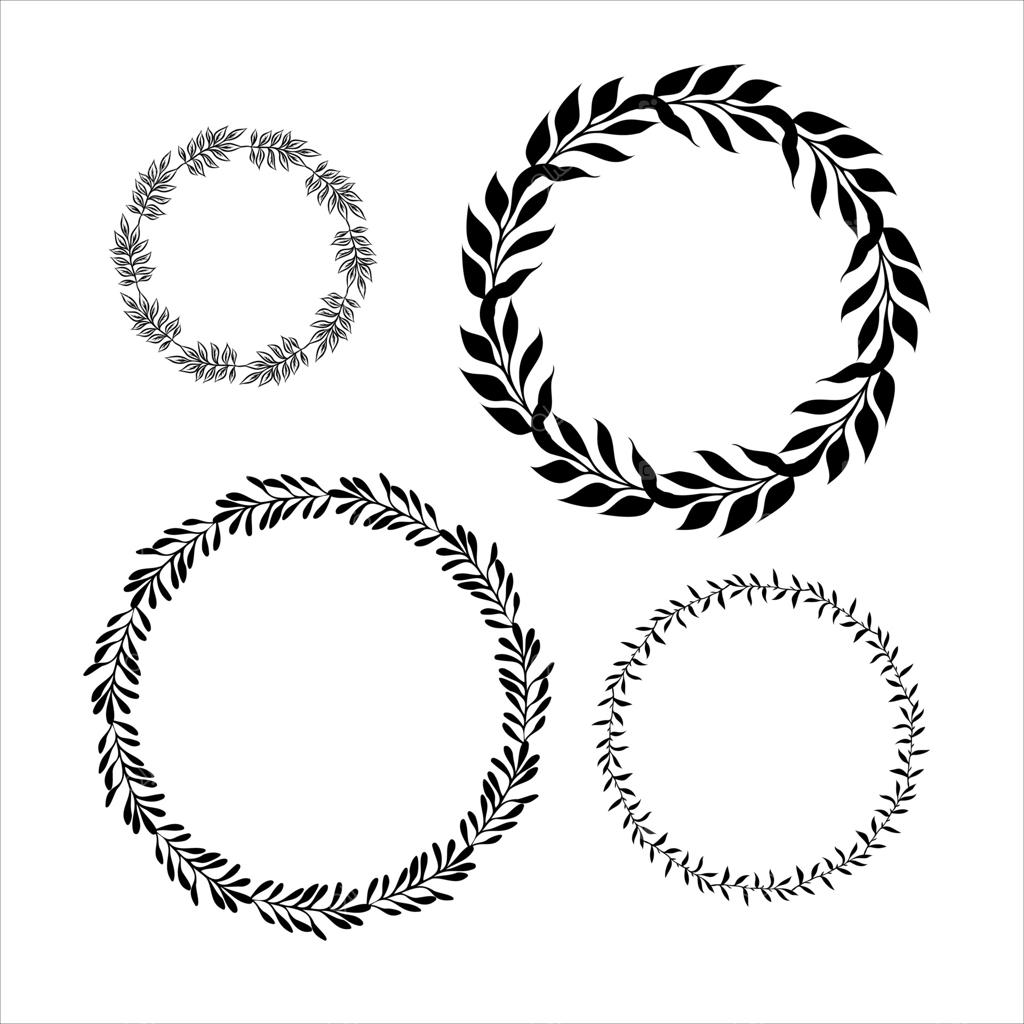 اسکچ وکتور قاب گل گرد