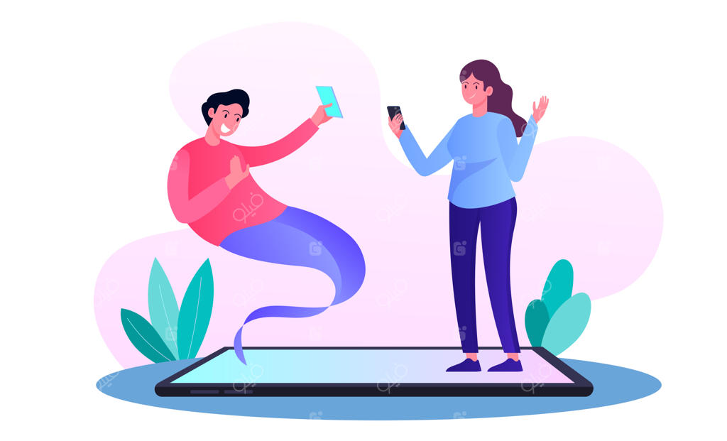 مفهوم ویدئو کنفرانس آنلاین