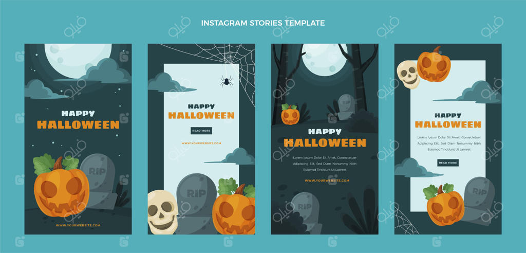 داستان‌های اینستاگرام با طراحی تخت برای هالووین