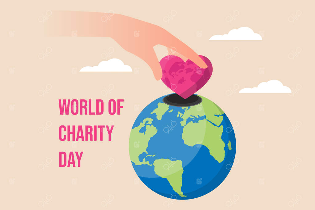 روز جهانی خیریه مفهوم روز خیریه تصویرسازی وکتور تخت مجزا شده