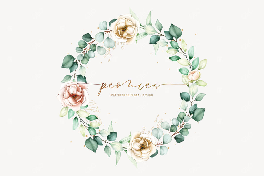 نقاشی آبرنگی دسته گل گل صدتومانی