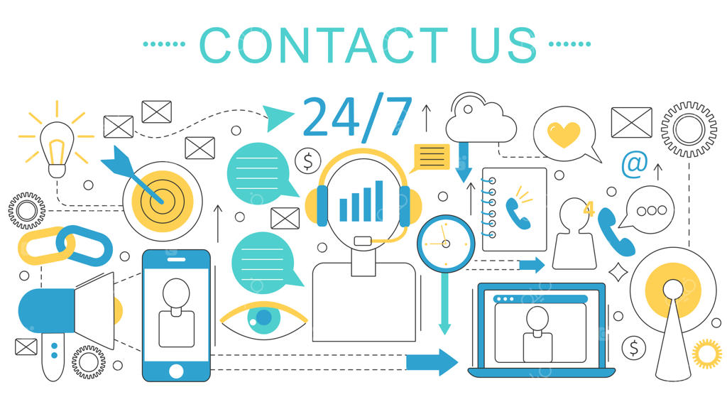مفهوم تماس با ما و پشتیبانی