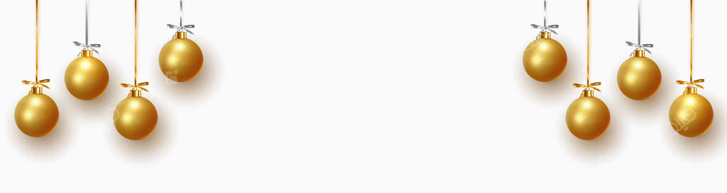 پس‌زمینه کریسمس با توپ‌های طلایی. تزئینات جشن کریسمس با توپ‌های طلایی آویزان از روبان. طراحی تعطیلات با اشیاء تزئینی سه‌بعدی واقعی. تصویر برداری