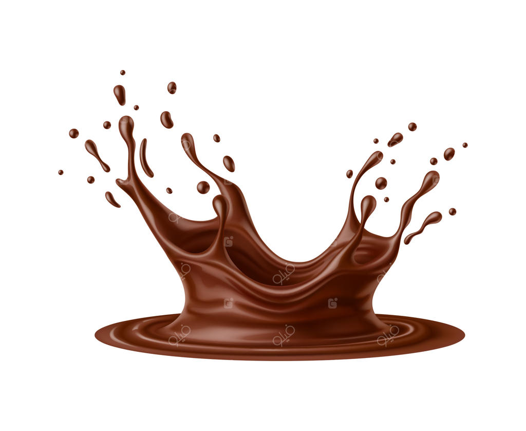 پاشیدن تاج نوشیدنی واقعی شیر کاکائو