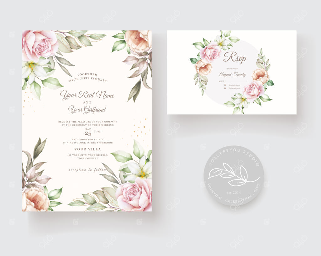 پترن کارت عروسی زیبا و دست‌ساز