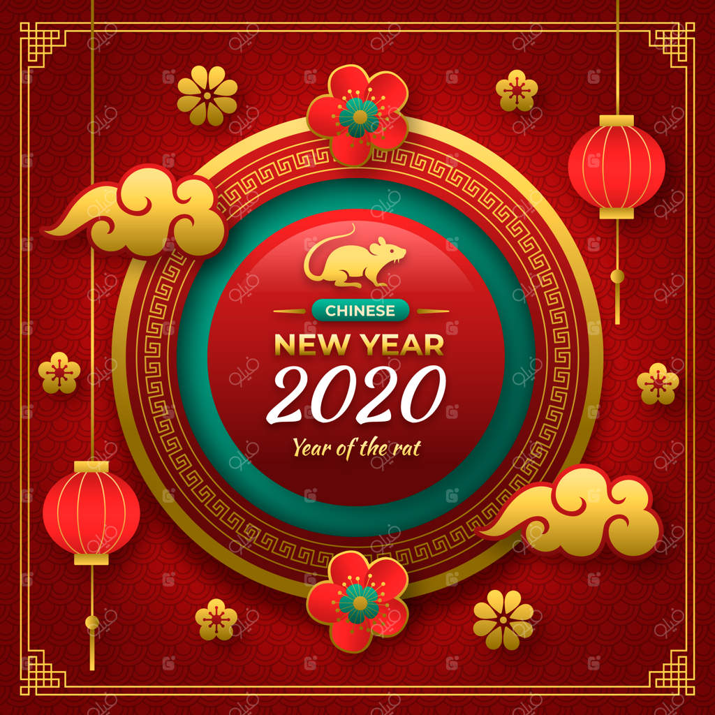 سال نوی چینی زیبا با طراحی ساده