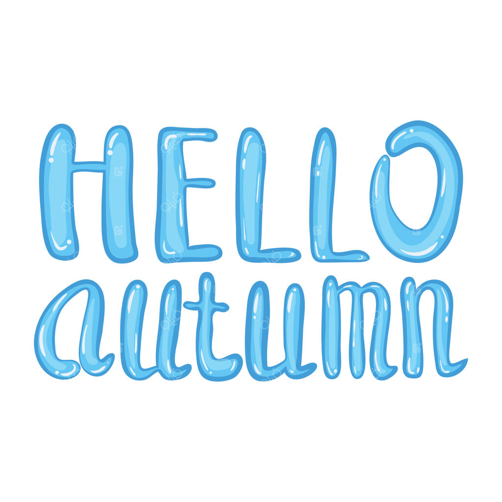 سلام پاییز: نوشته‌ای در کنار گودال با برگ‌های رنگارنگ در حال سقوط.