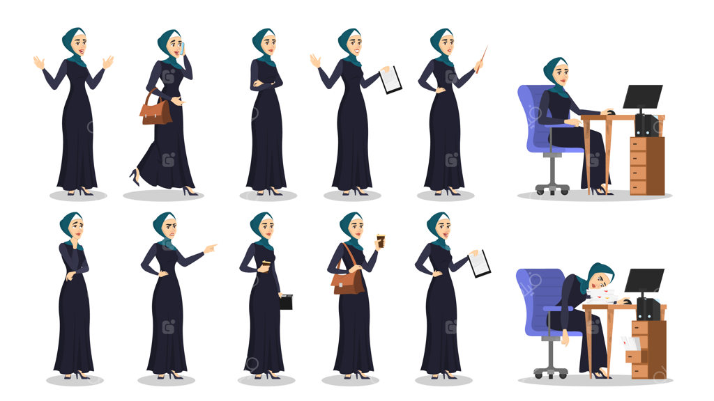 مجموعه زن تاجر عرب؛ کلکسیون بانوی محجبه