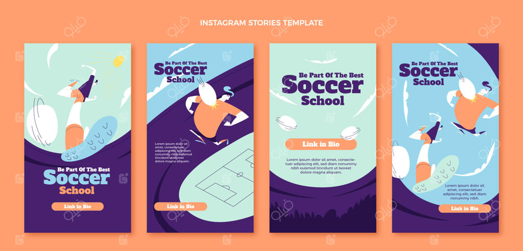 مجموعه استوری اینستاگرام مدرسه فوتبال