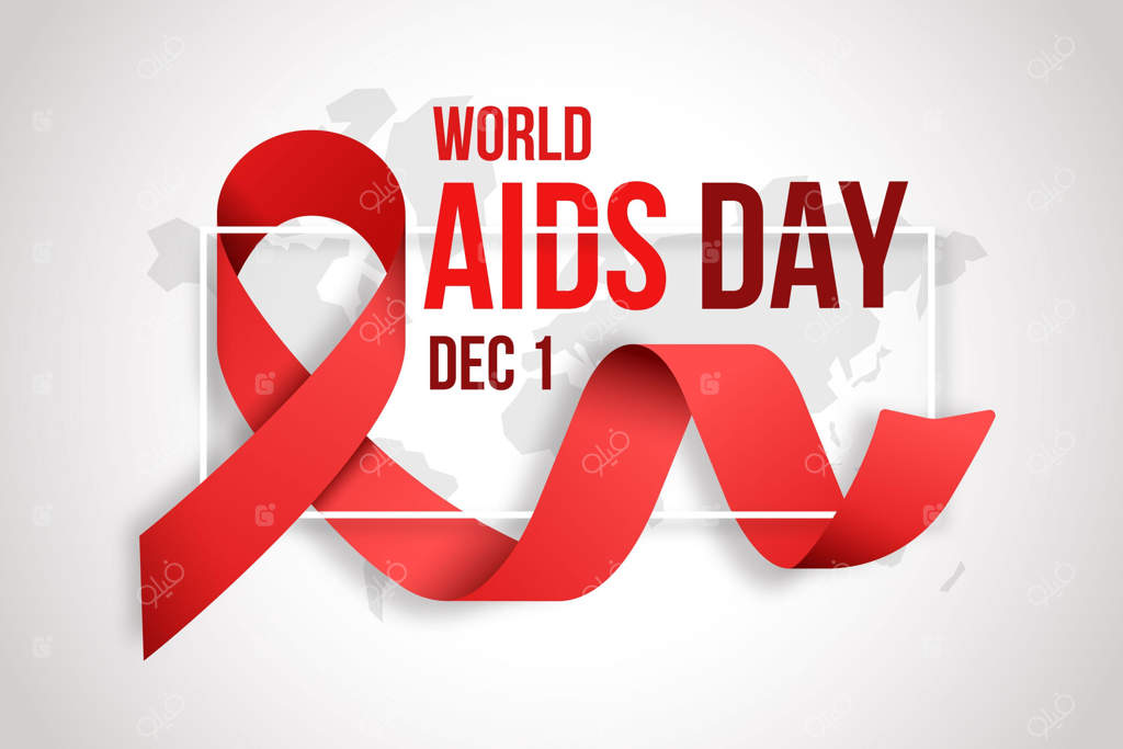 تصویر زمینه واقعی روبان روز ایدز