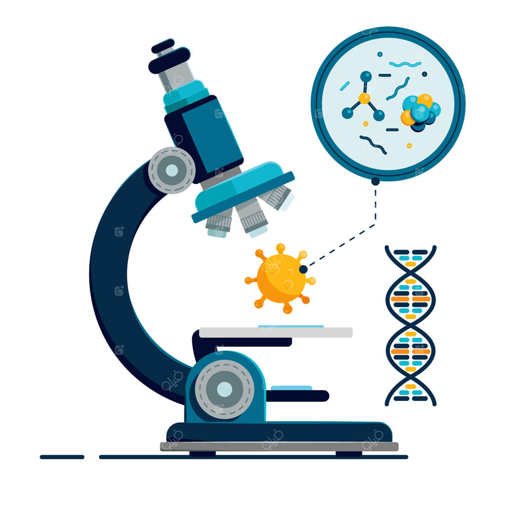 مفهوم ویروس کرونا: باکتری 2019-ncov زیر میکروسکوپ