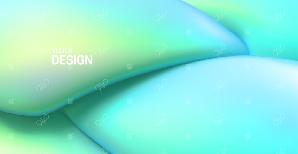 پس‌زمینه انتزاعی سبز با اشکال نرم و ارتجاعی