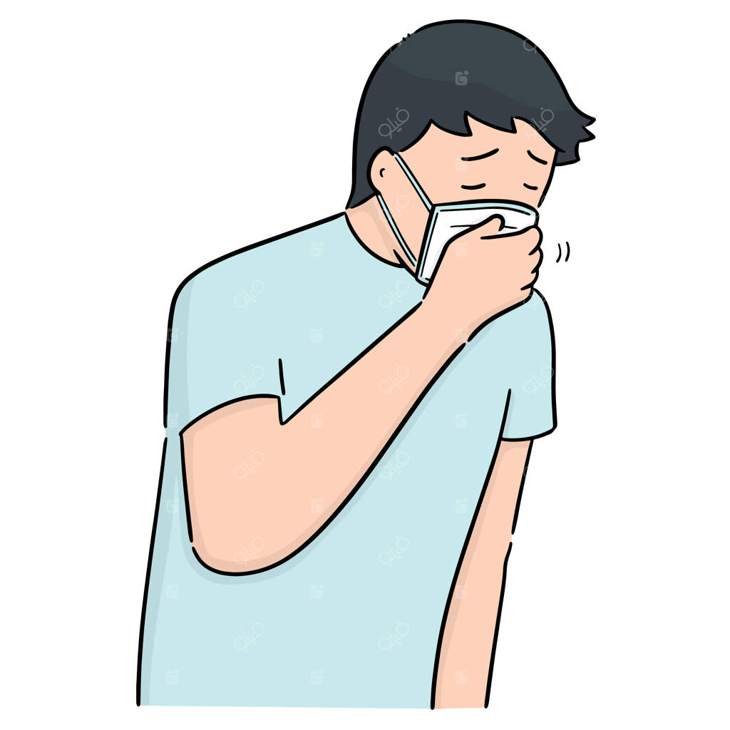 تصویر وکتوری از مردی با ماسک پزشکی