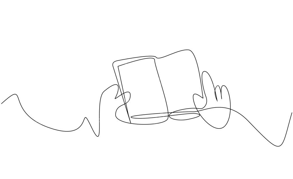 ایده طراحی شخصی که صفحات کتاب را ورق می‌زند