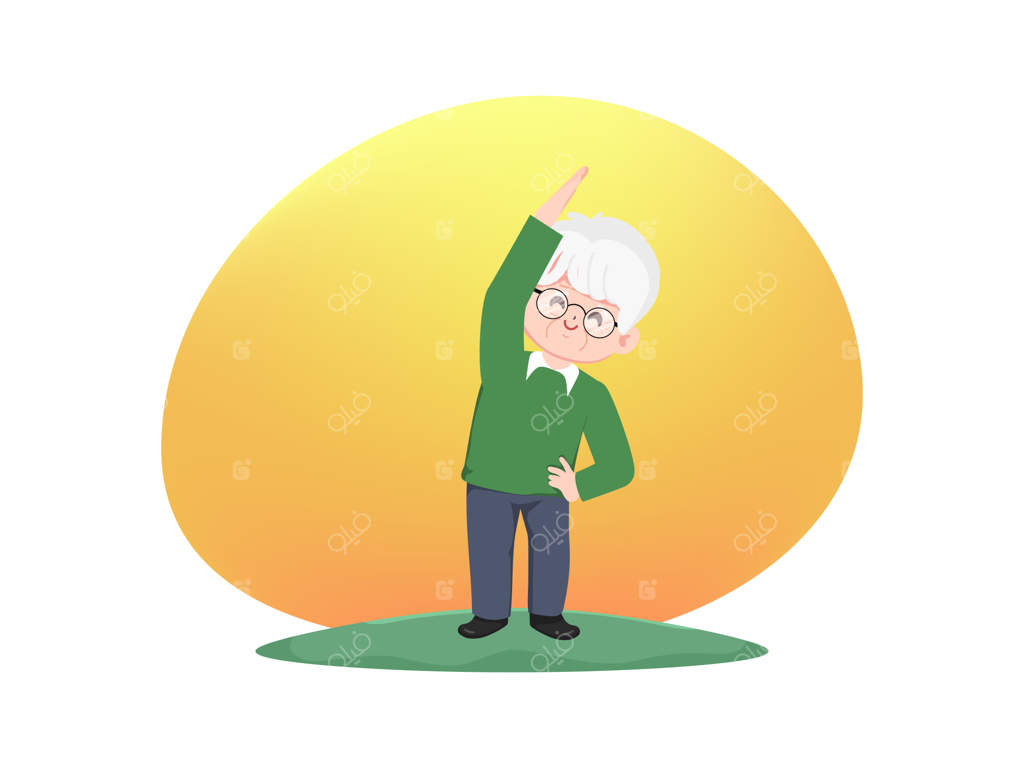 زوج سالمند: تمرین‌های صبحگاهی و ورزش با پدربزرگ و مادربزرگ