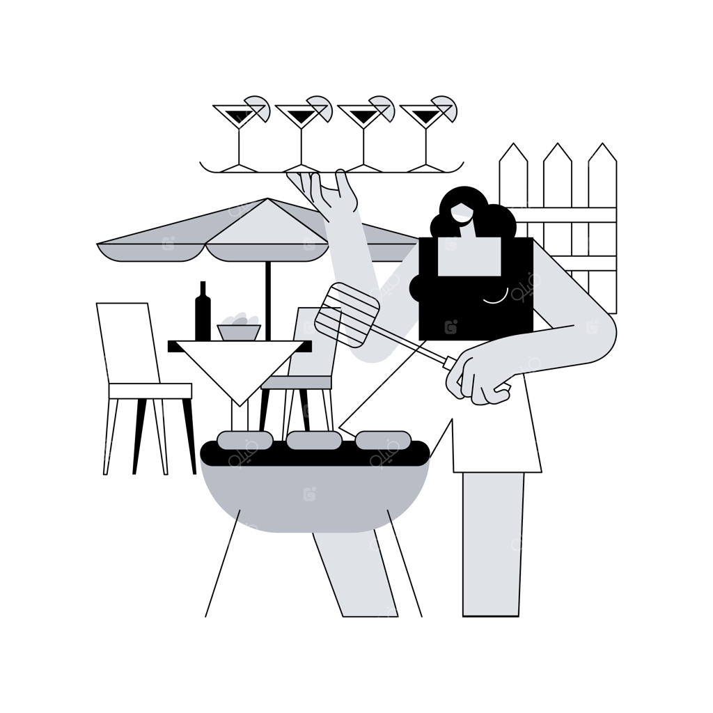 تصویر مفهومی از جشن حیاط پشتی