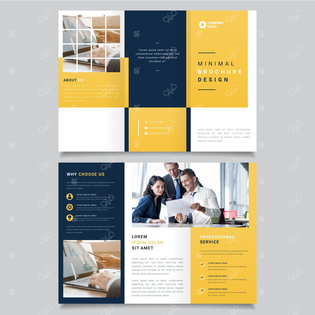 بروشور سه‌لتکه ساده