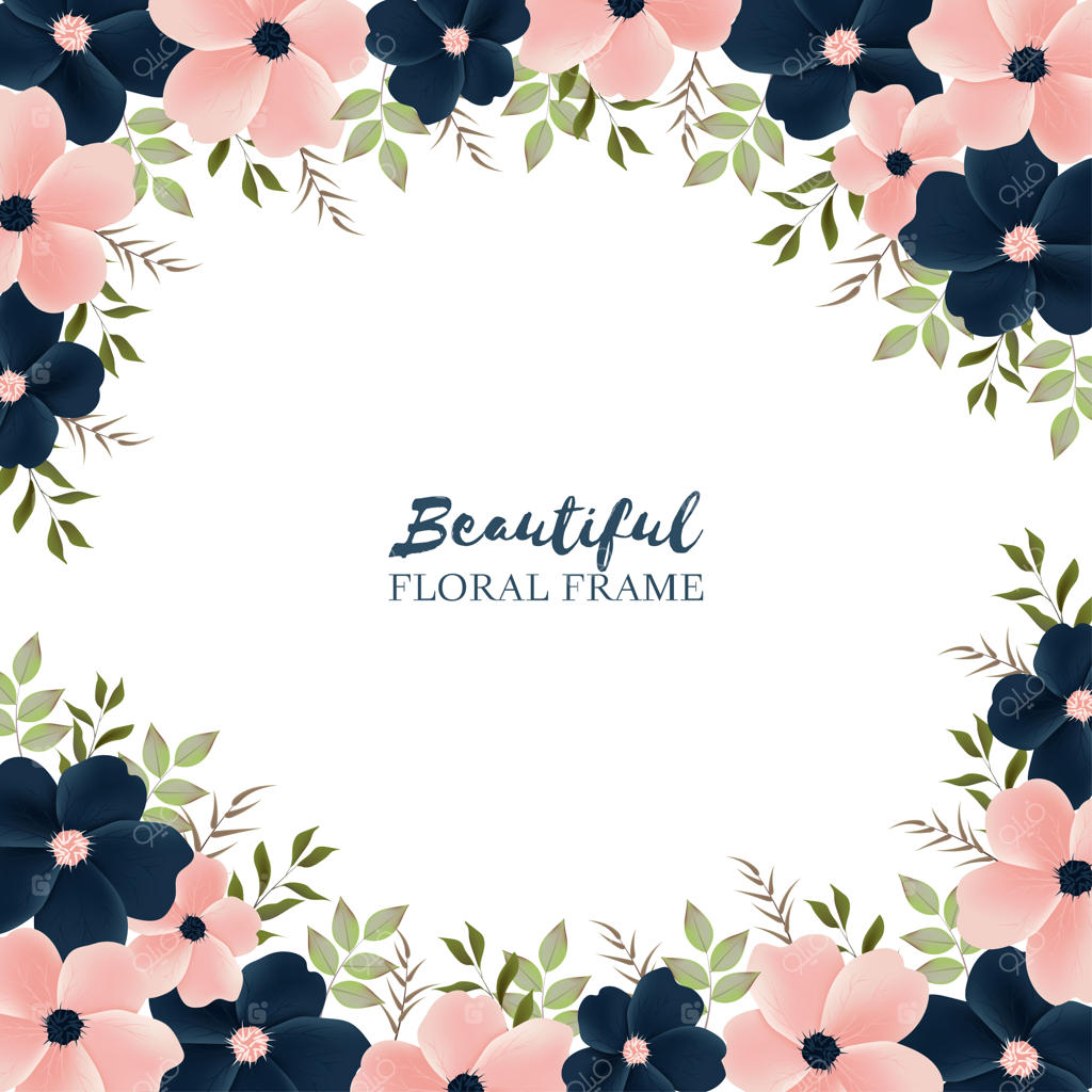 زمینه زیبا با قاب گلدار