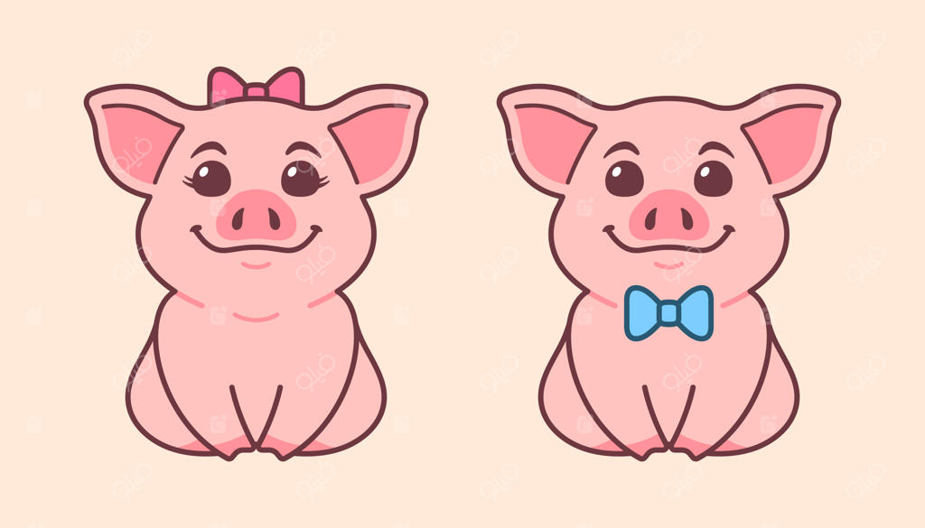 شخصیت‌های بانمک خوک نر و ماده