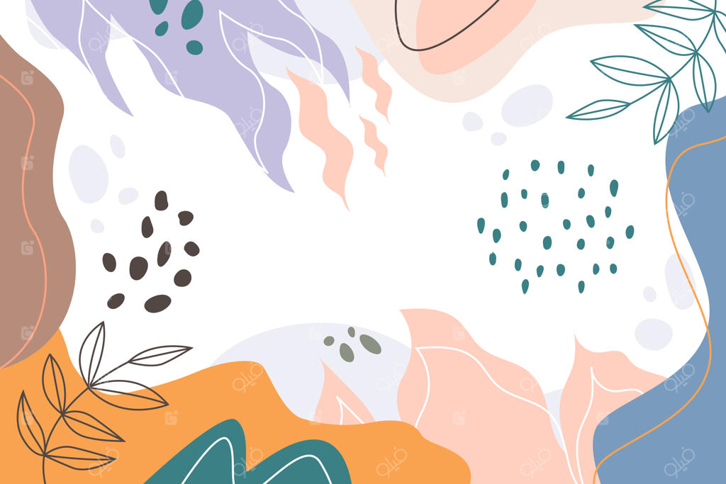 پس‌زمینه انتزاعی با طرح‌های دستی و سبک تخت