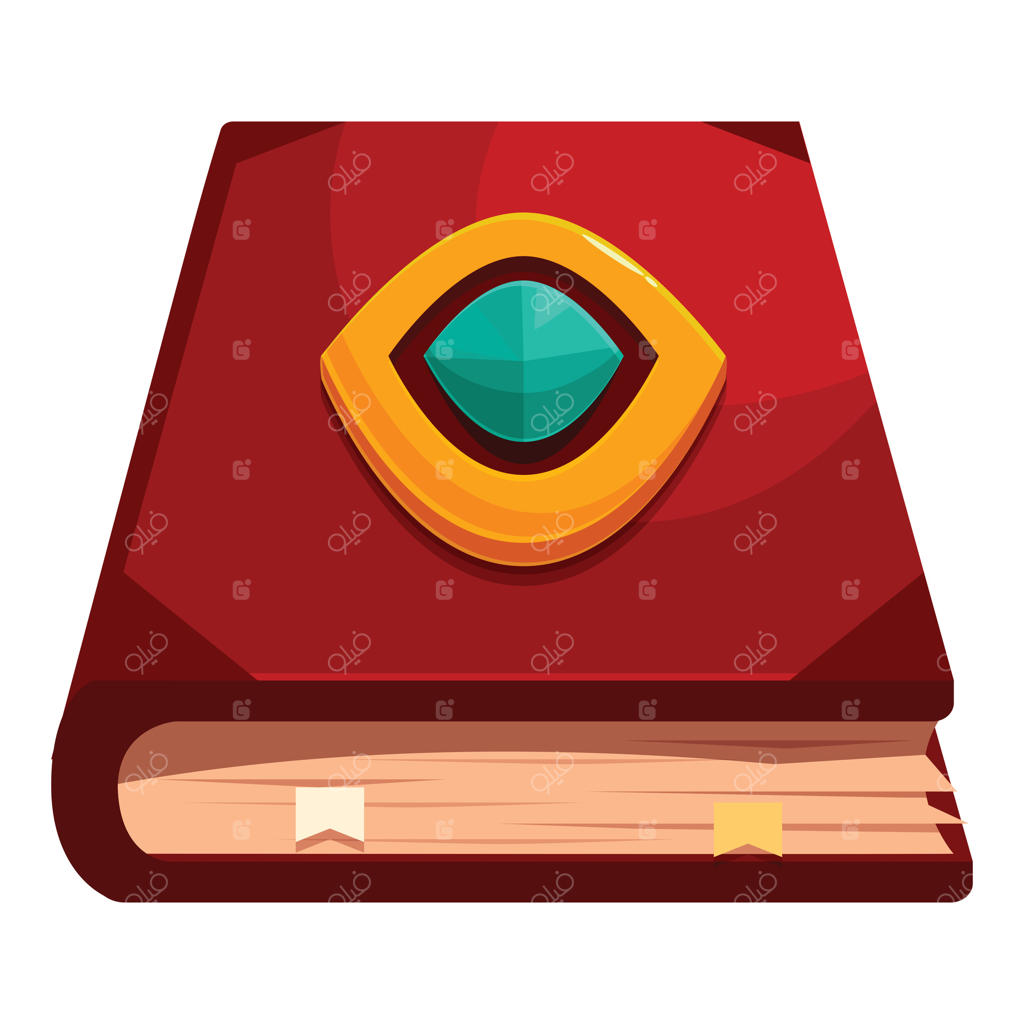 جلد قرمز کتاب با سنگی قیمتی که رازهای جادویی دارد