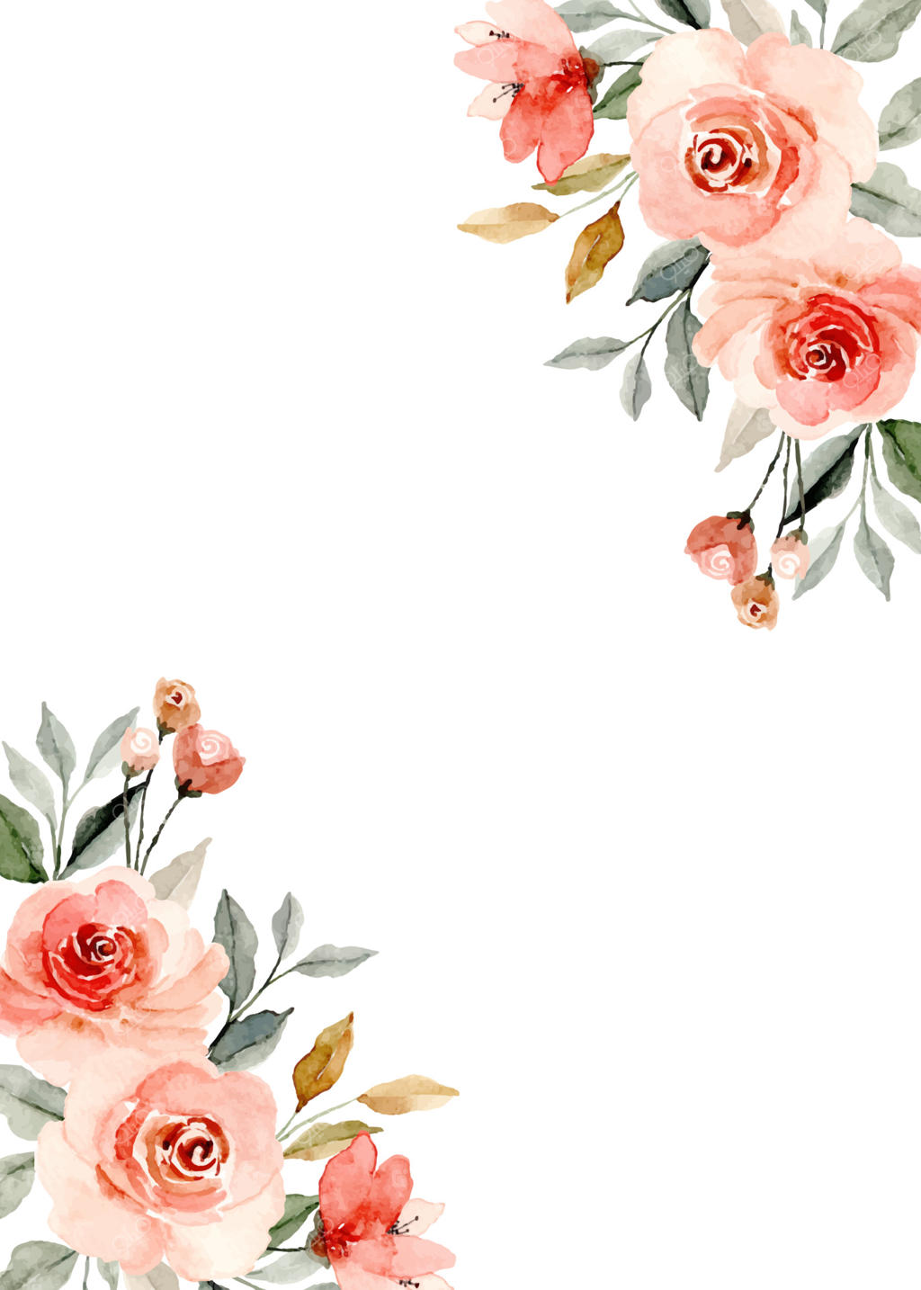 قاب گل رز آبرنگی