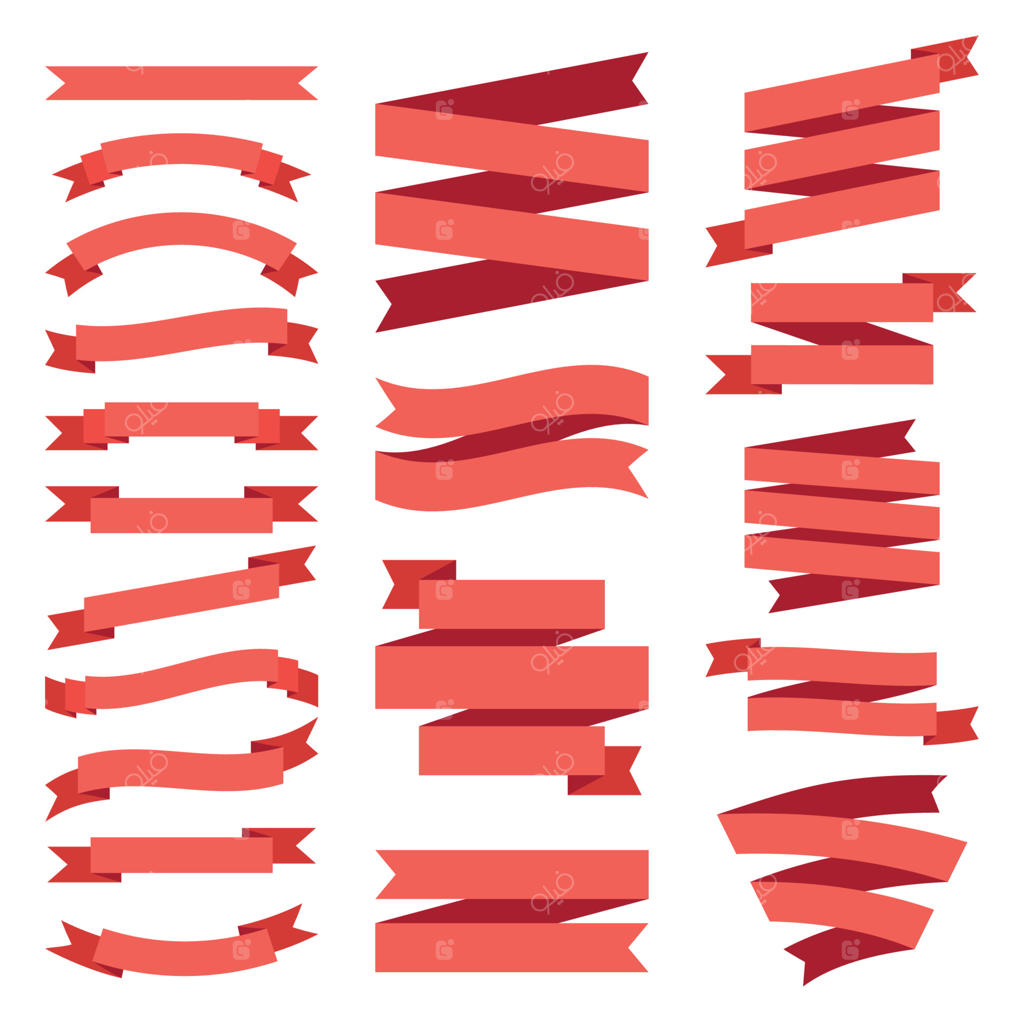 روبان نوار صاف. برچسب‌ها و تگ‌های کاغذی قدیمی. مجموعه وکتور روبان‌های گرافیکی نوستالژیک برای بنرها