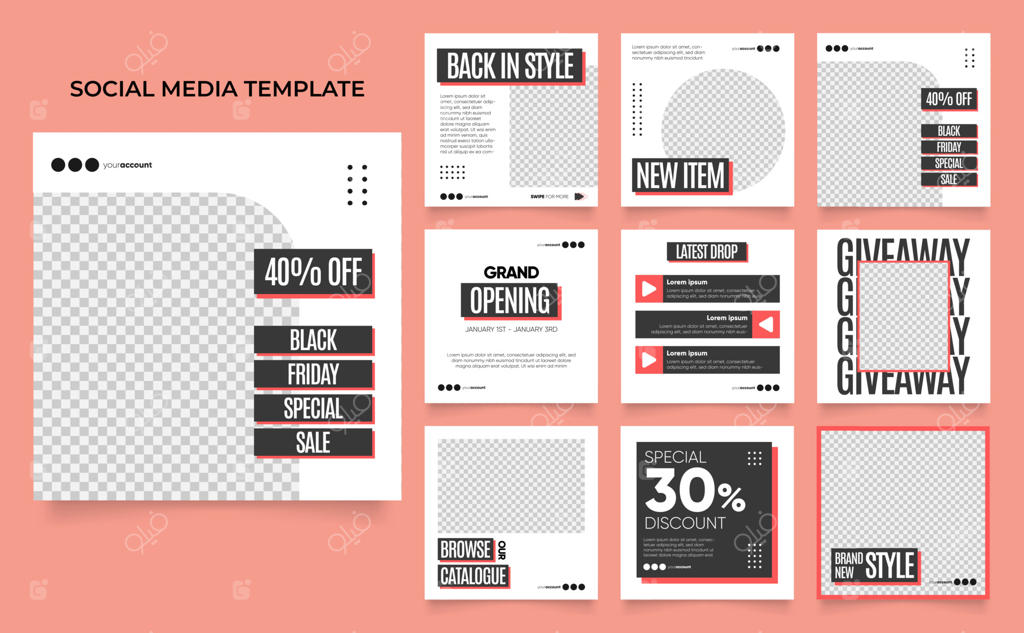 قالب قابل ویرایش بنر تبلیغاتی مد و پوشاک برای شبکه‌های اجتماعی