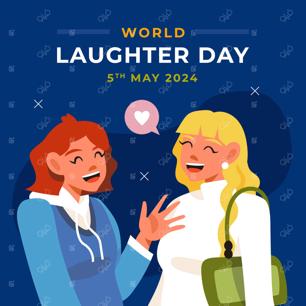 تصویرسازی تخت برای روز جهانی خنده