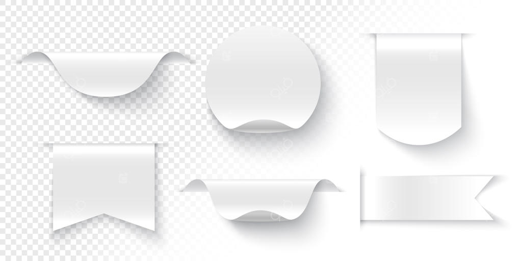 روبان‌ها، برچسب‌ها و استیکرها روی شفاف