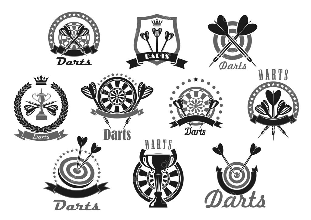 مجموعه آیکون‌های وکتور جایزه یا پیروزی ورزش دارت