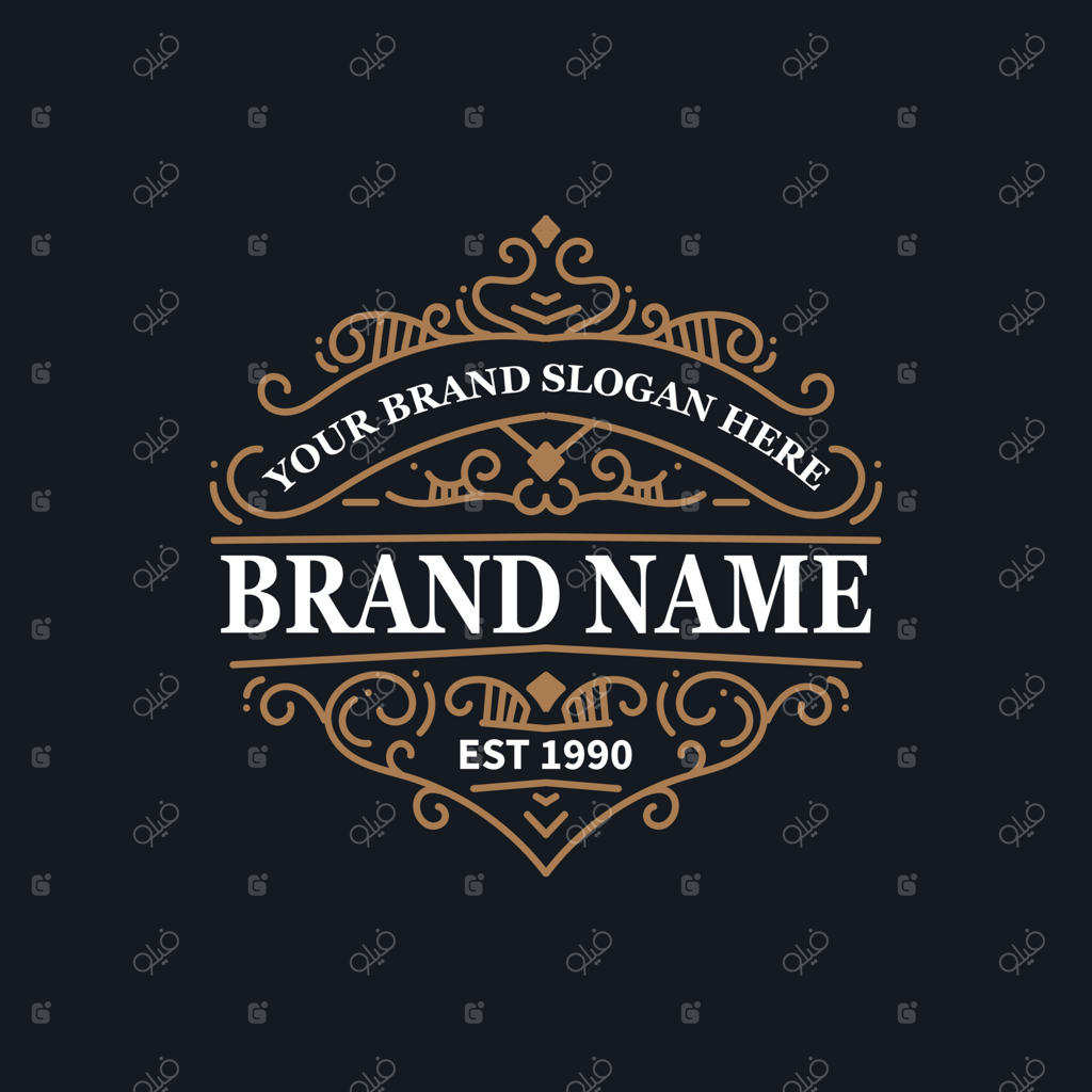 قالب طراحی لوگو به سبک وینتیج باج