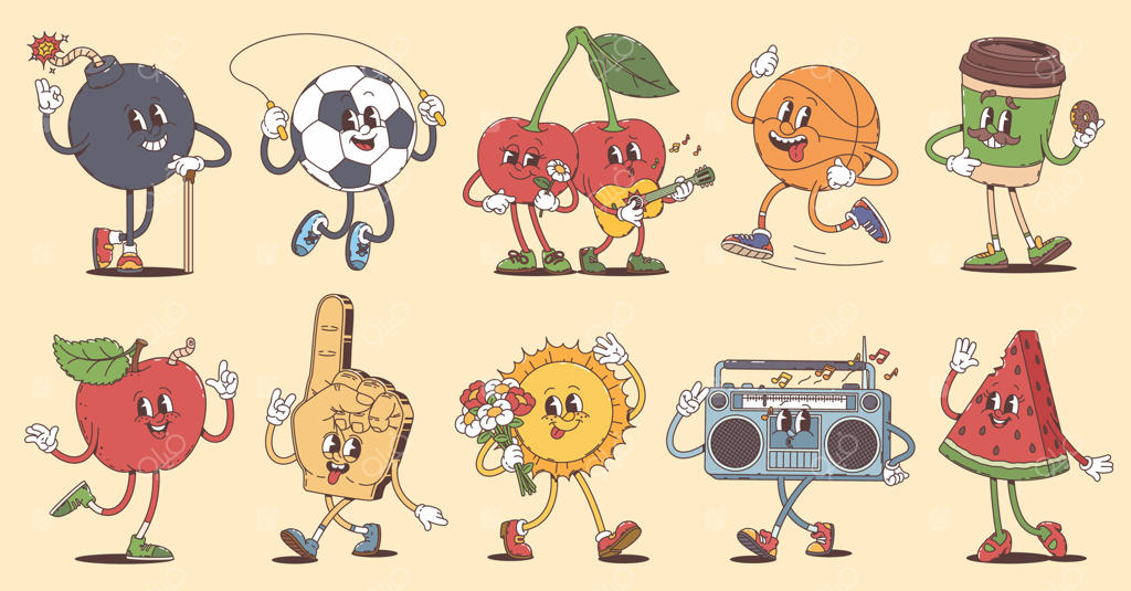 شخصیت‌های کارتونی نوستالژیک با چهره‌های خنده‌دار