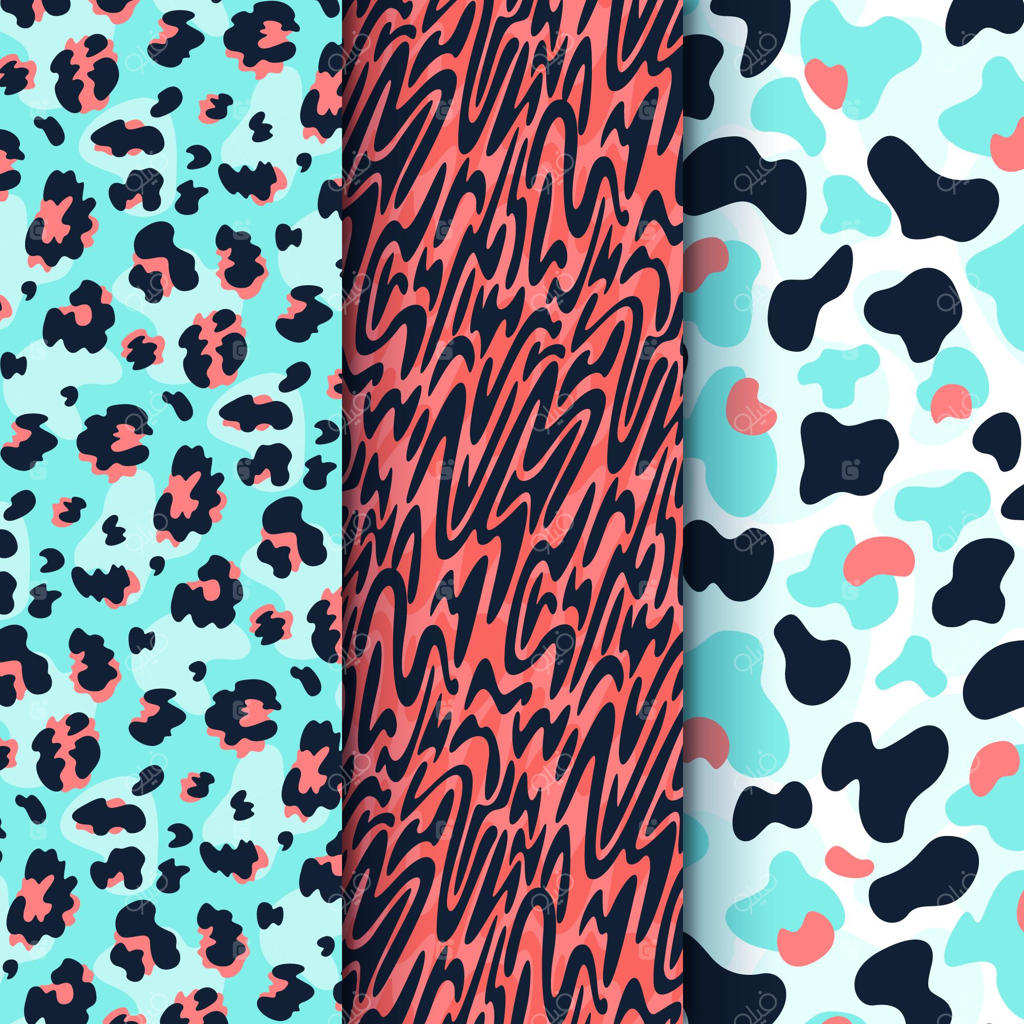 مجموعه الگوهای یکپارچه طرح پوست حیوانات