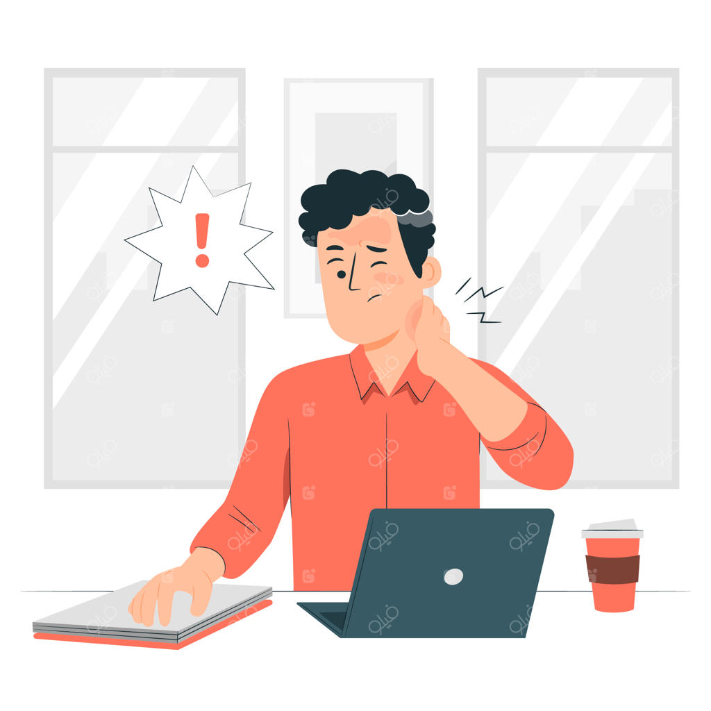 تصویر مفهومی درد گردن