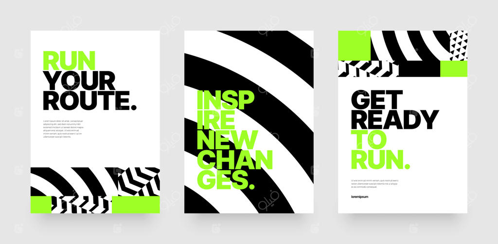 طرح قالب وکتور برای طراحی پوستر مسابقات دو یا رویداد ورزشی با طراحی انتزاعی