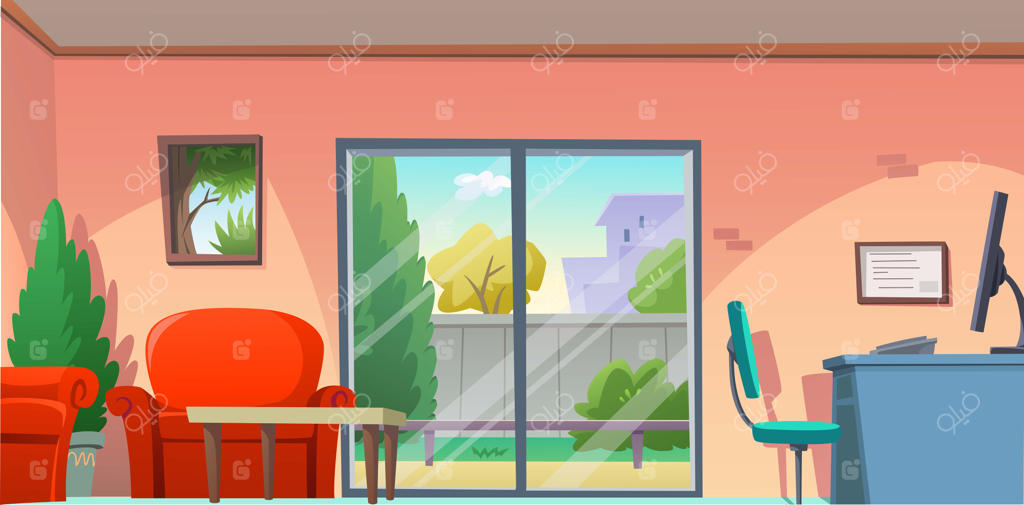 فضای داخلی خانه دارای مبلی برای پذیرایی است.