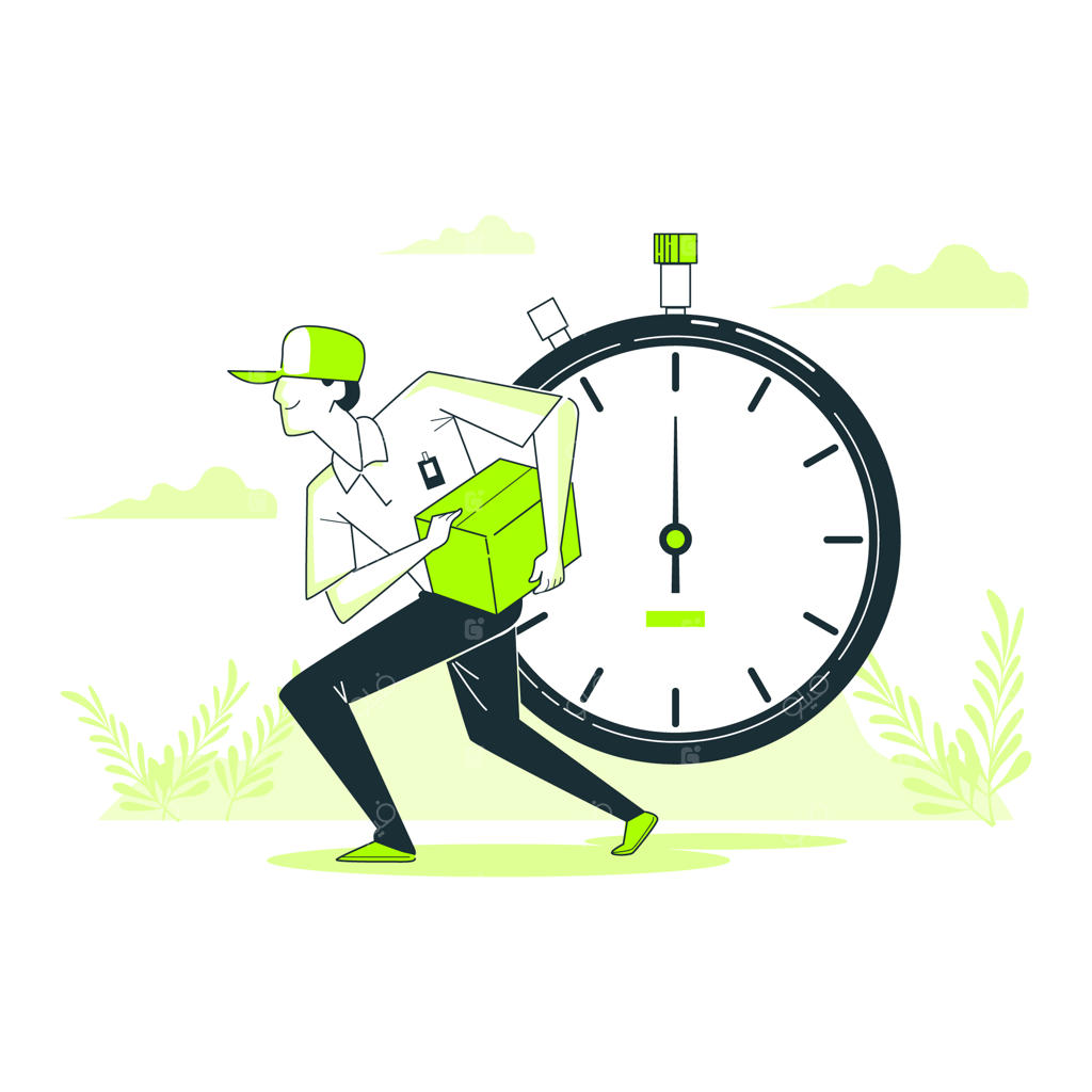 تصویرسازی مفهوم تحویل کالا