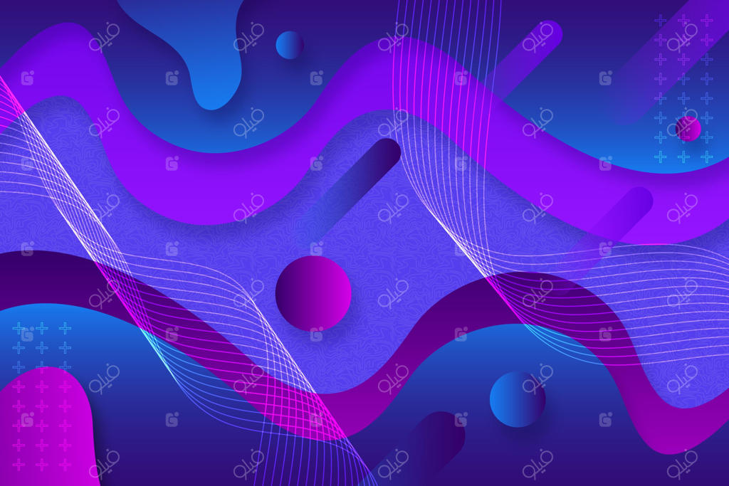 پس‌زمینه با اشکال و امواج