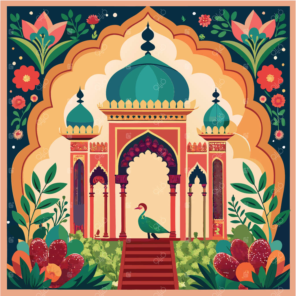 طاق و معماری باغ کاخ باشکوه مغول