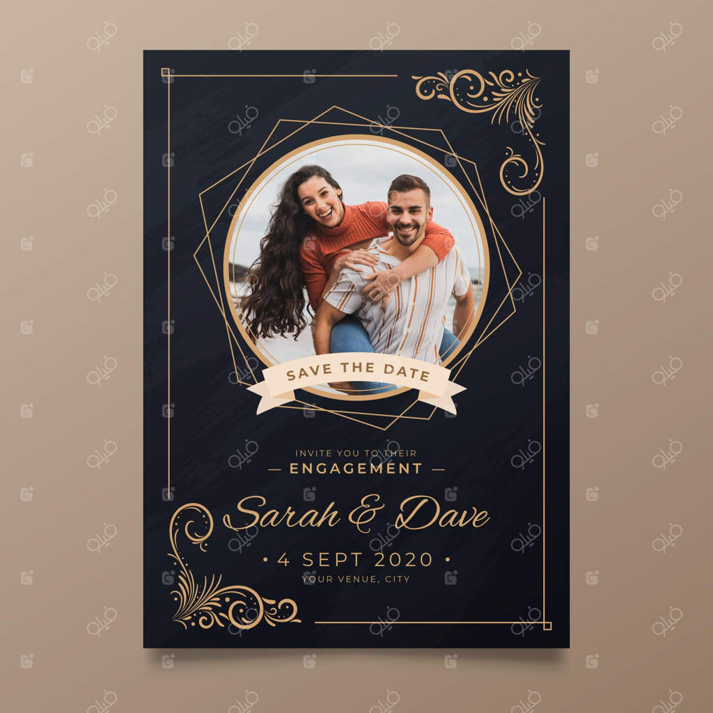 پترن دعوتنامه نامزدی با عکس