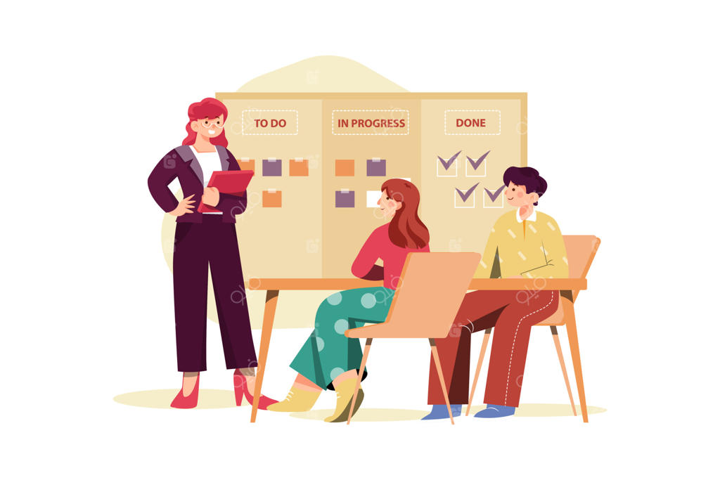 طرح مفهومی تصویرسازی تخت جلسه اسکرام