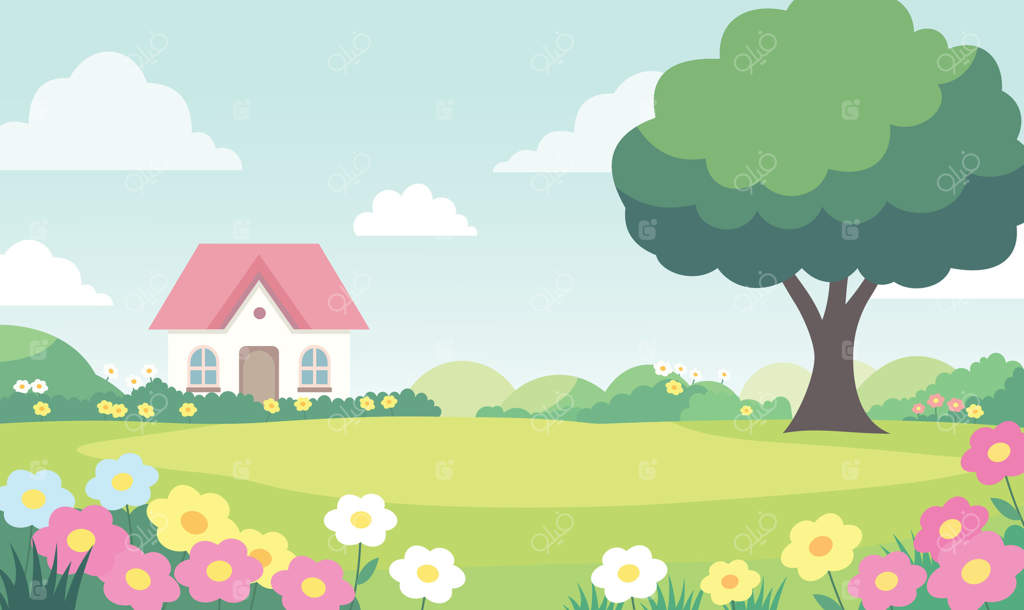 خانه زیبا با باغ گل‌های رنگارنگ در حیاط و فضای باز در تابستان