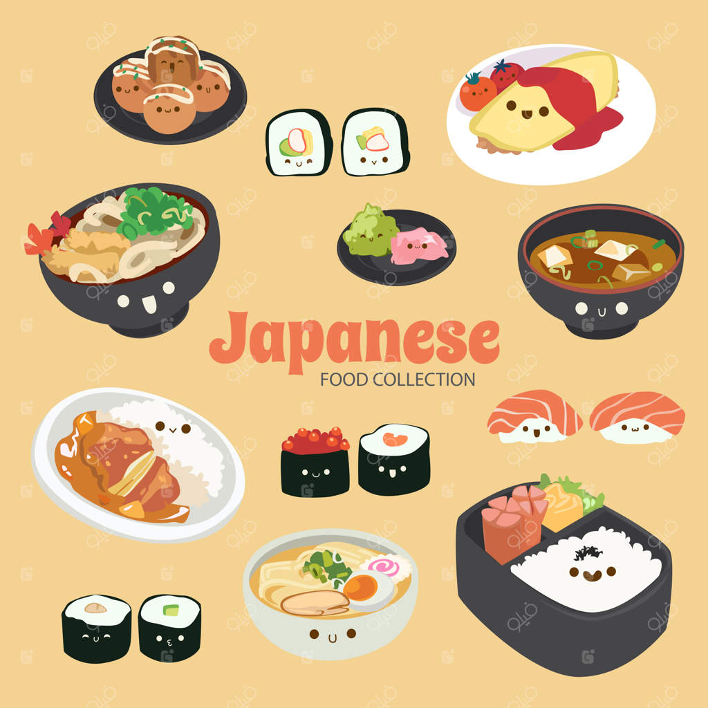 مجموعه اشیاء غذایی رنگین‌کمانی سام