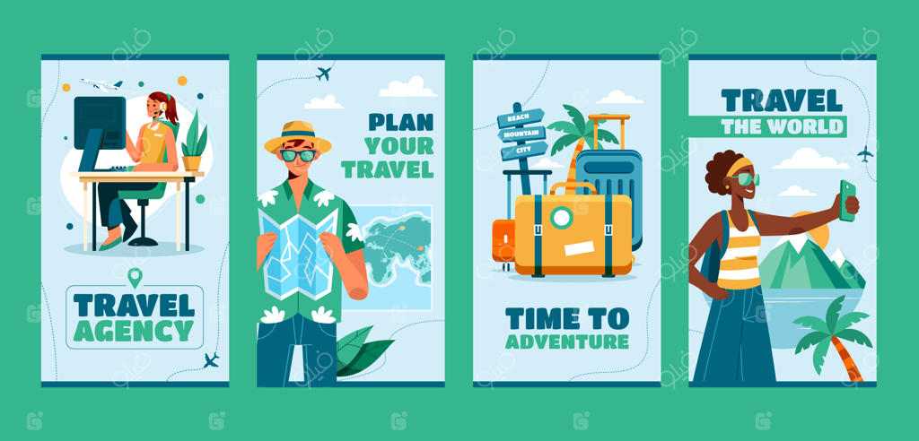 مجموعه استوری‌های اینستاگرام برای آژانس مسافرتی