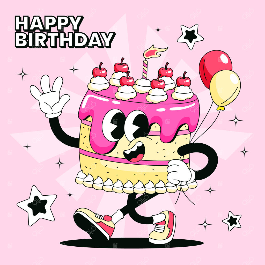 تصویرسازی دستی تولد