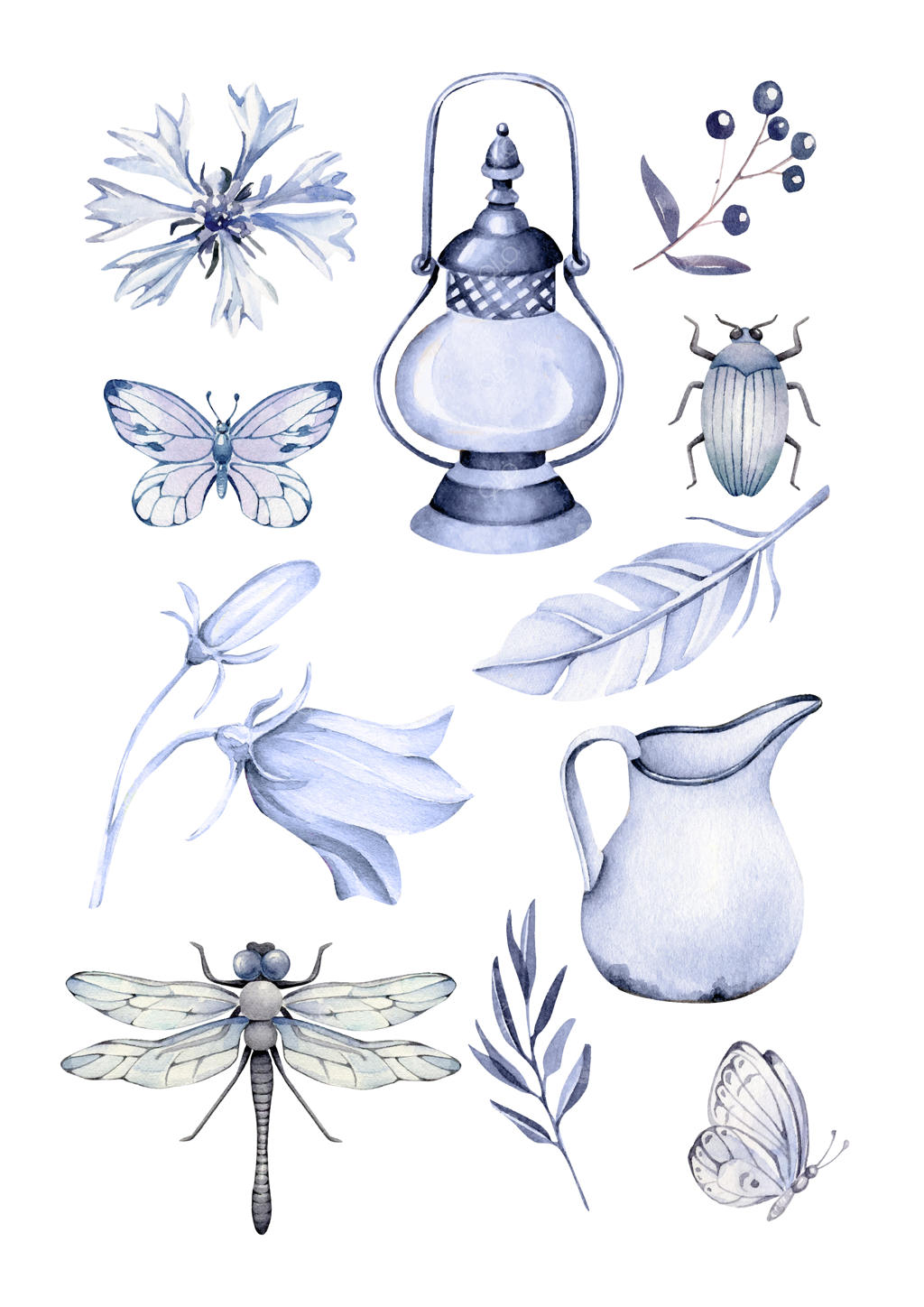 مجموعه‌ای از عناصر قدیمی باغبانی