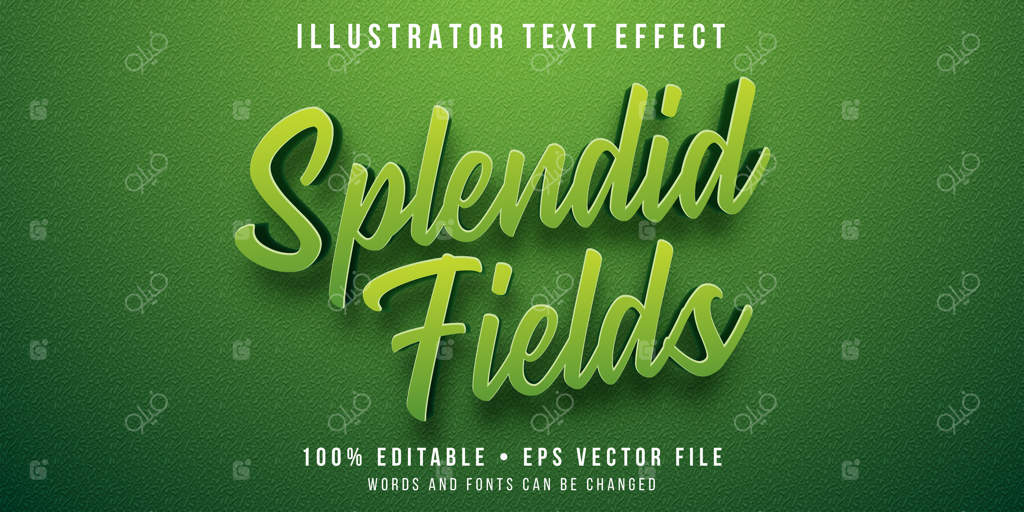 افکت متن قابل ویرایش - به سبک چمنزار